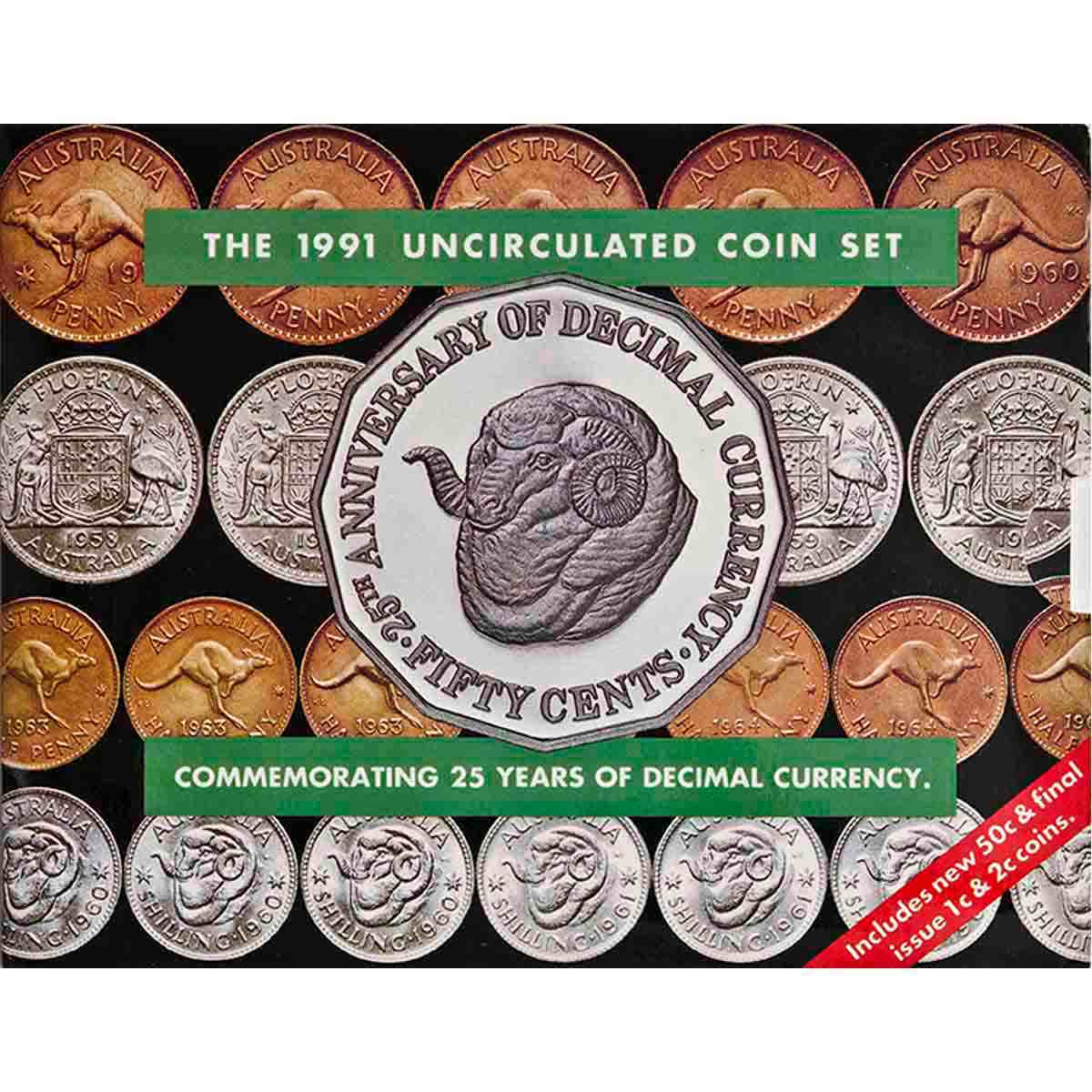 Australia Decimal Currency 25th Anniversary 1991 8-Coin Mint Set ...