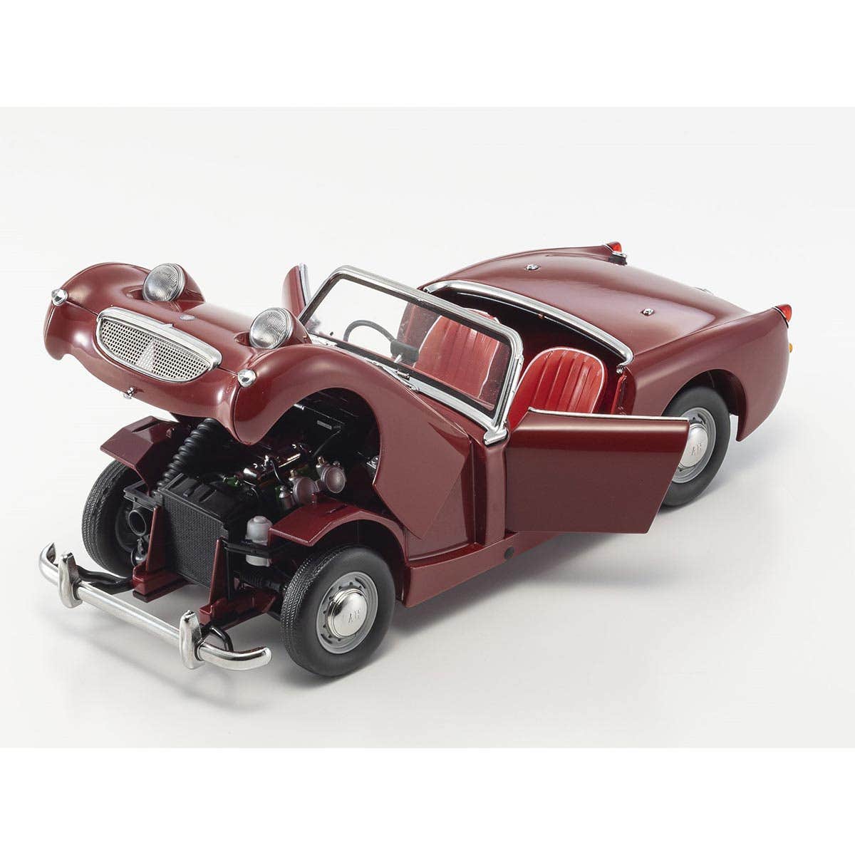 Austin Healey Sprite Mk-1 - Cherry Red - 1:18 Scale Diecast Model Car