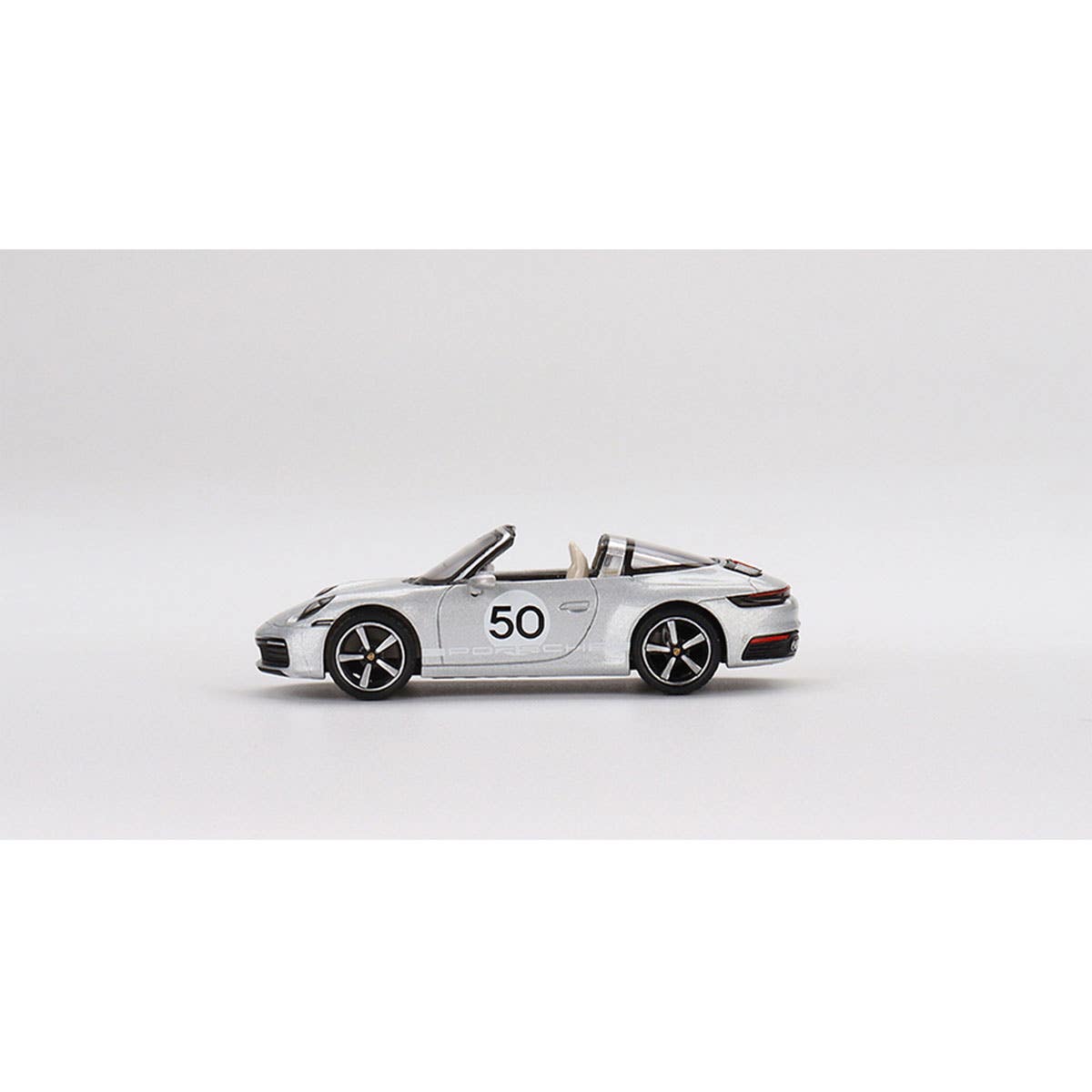 Porsche 911 Targe 4S Heritage Design Edition GT Silver Metallic - 1:64 Scale Diecast Model Car