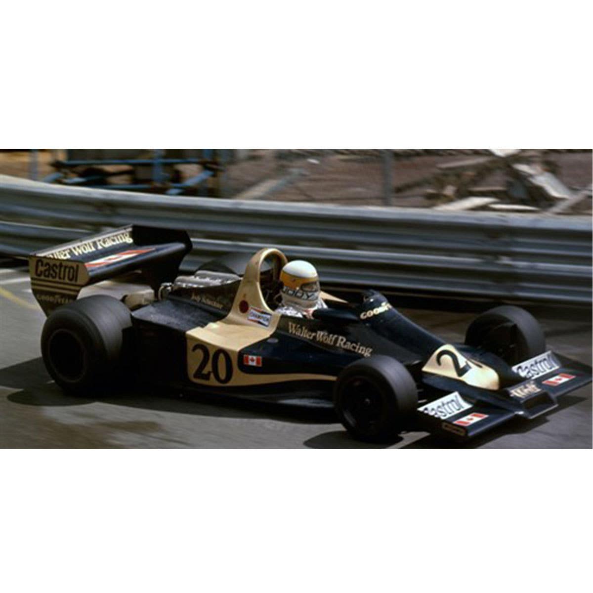 Wolf WR1 No.20 Winner Monaco GP 1977 - Jody Scheckter - With Acrylic Cover - 1:18 Scale Resin Model Car