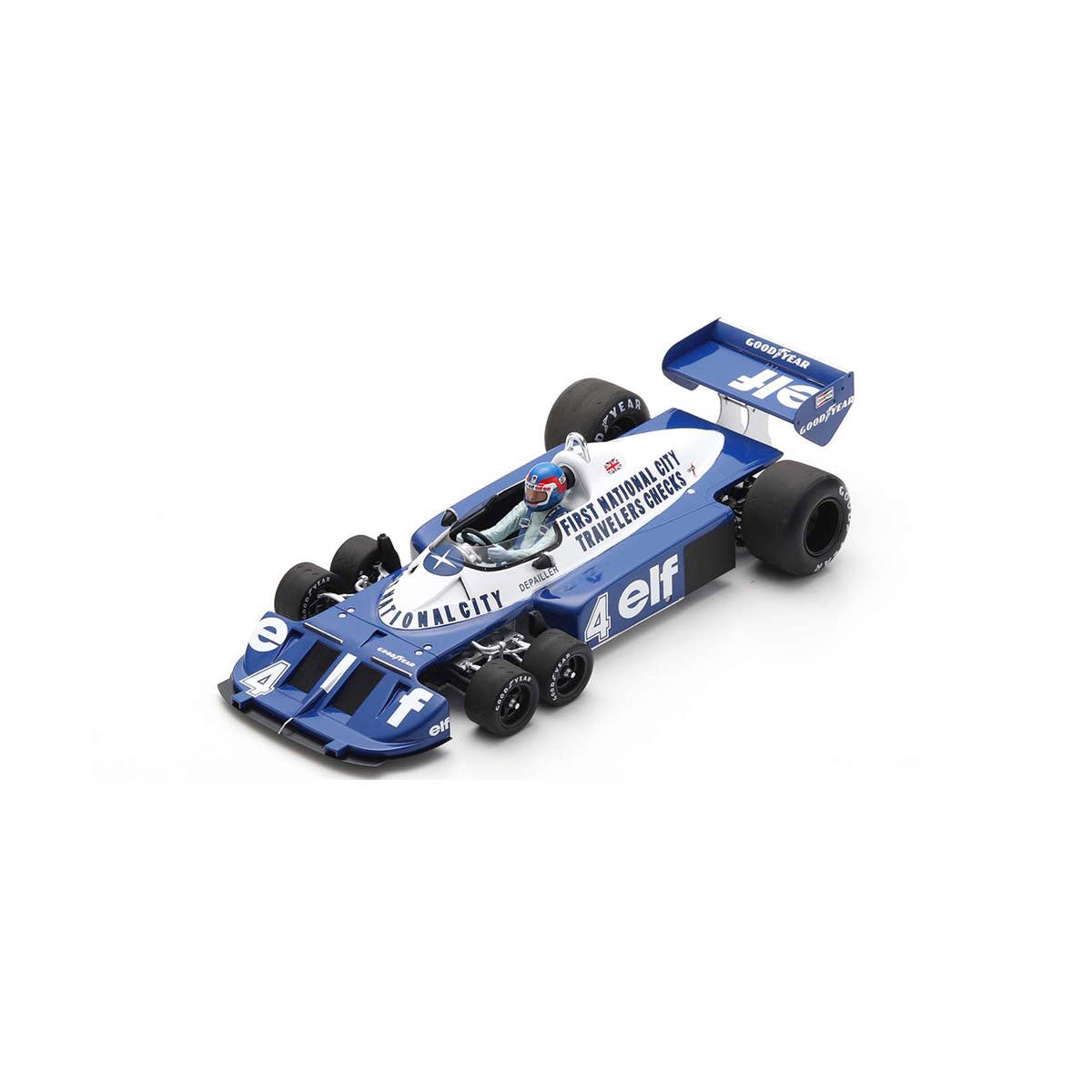 Tyrrell P34 No.4 2nd Canadian GP 1977 - Patrick Depailler - 1:18 Scale Resin Model Car