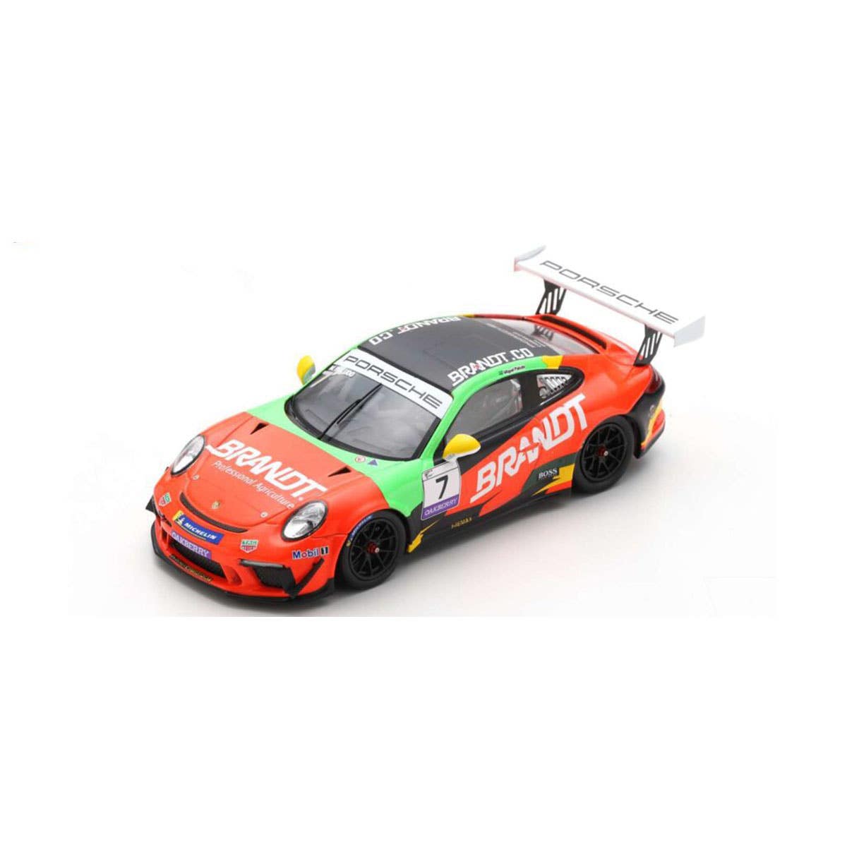 Porsche 911 GT3 Cup No.7 Porsche Carrera Cup Brasil Champion 2021 - Miguel Paludo - 1:43 Scale Resin Model Car