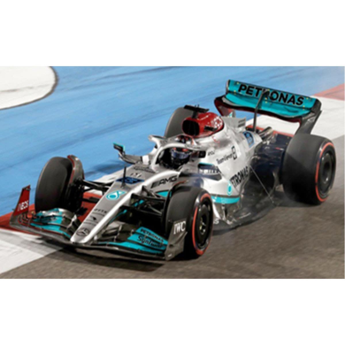Mercedes-AMG Petronas F1 W13 E Performance No.63 Mercedes-AMG Petronas F1 Team - 4th Bahrain GP 2022 - George Russell - 1:43 Scale Resin Model Car