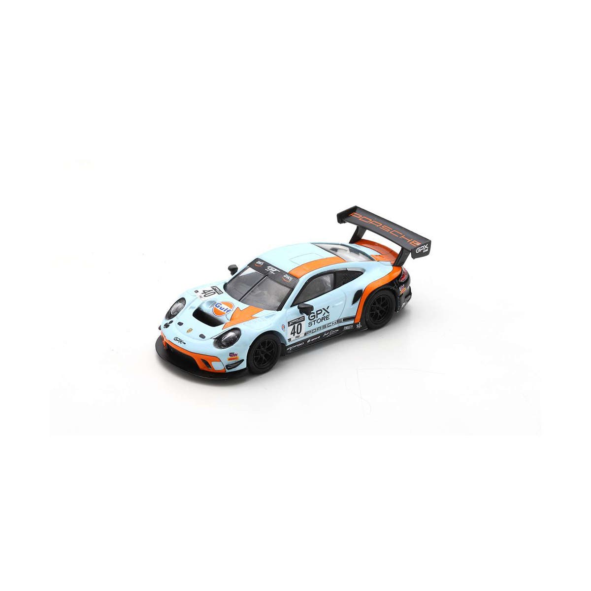 Porsche GT3 R GPX Racing No.40 "The Club" - 1:64 Scale Resin Model Car