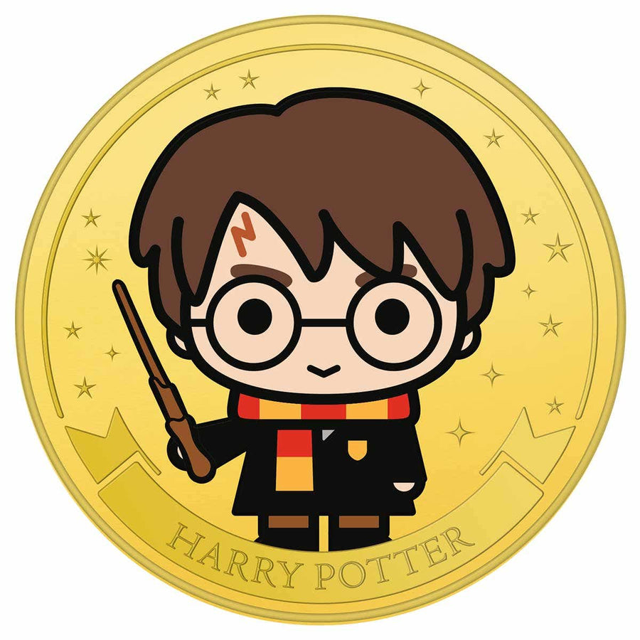 Harry Potter Chibi Harry Potter Goldplated Prooflike Commemorative